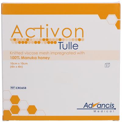 Activon Tulle Honig Wundauflage 10x10 cm 5 St Wundgaze