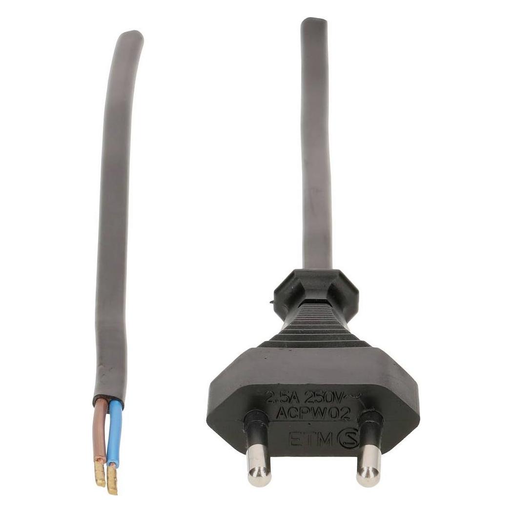 Max Hauri TDLF-Netzkabel H03VVH2-F2X0.75 Typ 26 (3 m) (138770)