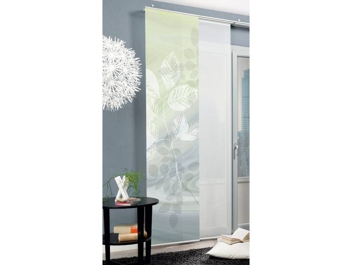Schiebegardine HOME WOHNIDEEN Kenmore , grün, B:60cm H:245cm, Polyester, Gardinen, Schiebegardine, HxB: 245x60