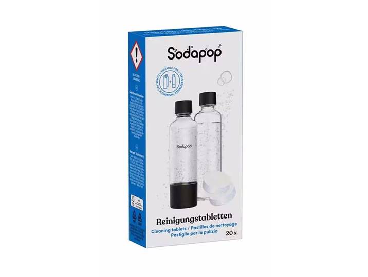 Sodapop Reinigungstabs (20 Stk) – Wassersprudler Zubehör – weiss