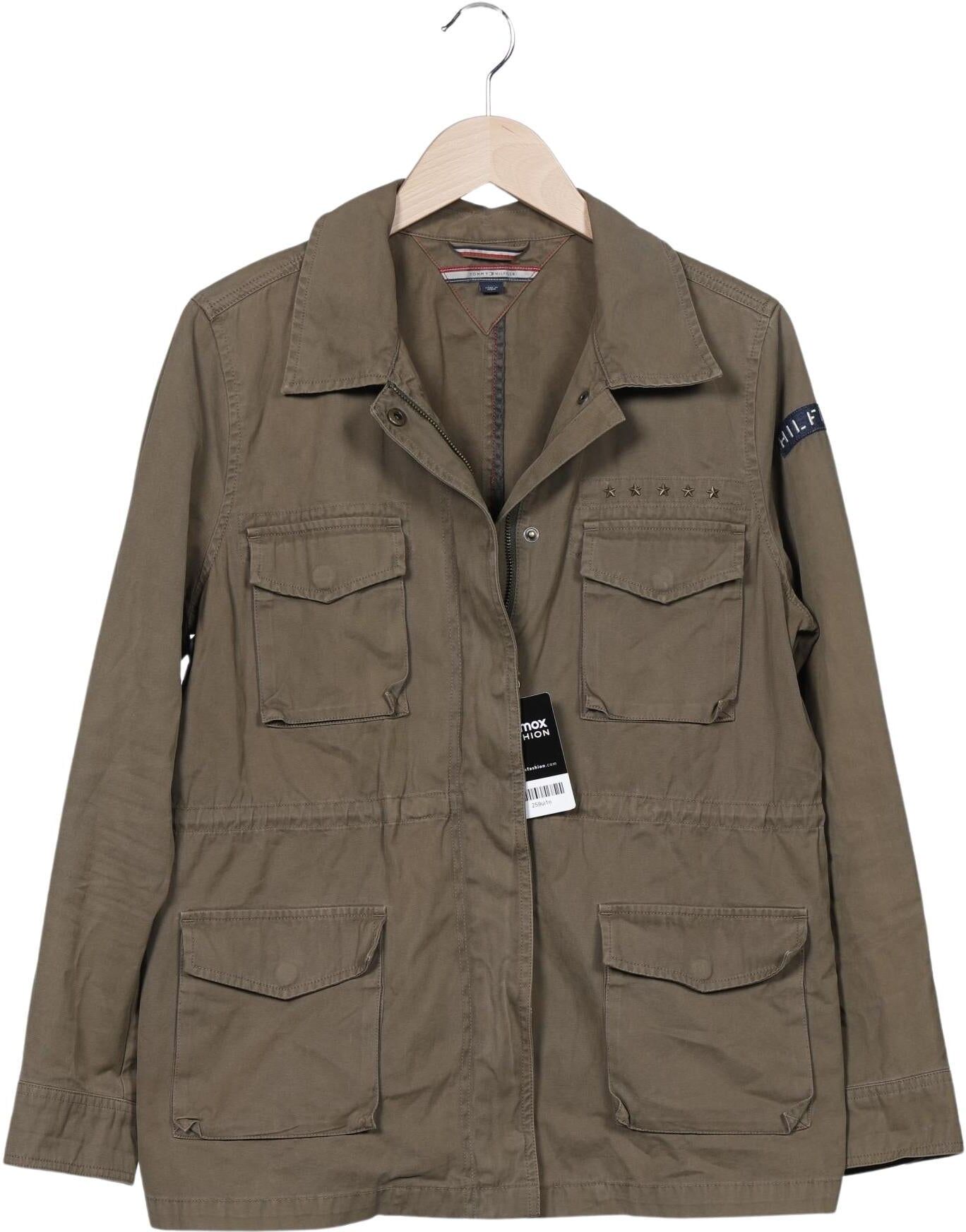 Tommy Hilfiger Damen Jacke, Grün, Gr. L, Baumwolle - Second Hand