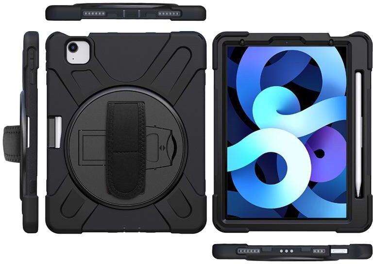 eSTUFF CHICAGO Full Body Defender Case for Apple iPad Pro 11" 2022/2021/2020/2018 & iPad Air 5/4 10.9" - Black (ES683150-BULK)