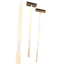 Chefgastro Pizzaofenbürste mit Schaber mit Holz-Stiel 25-120 B 250mm