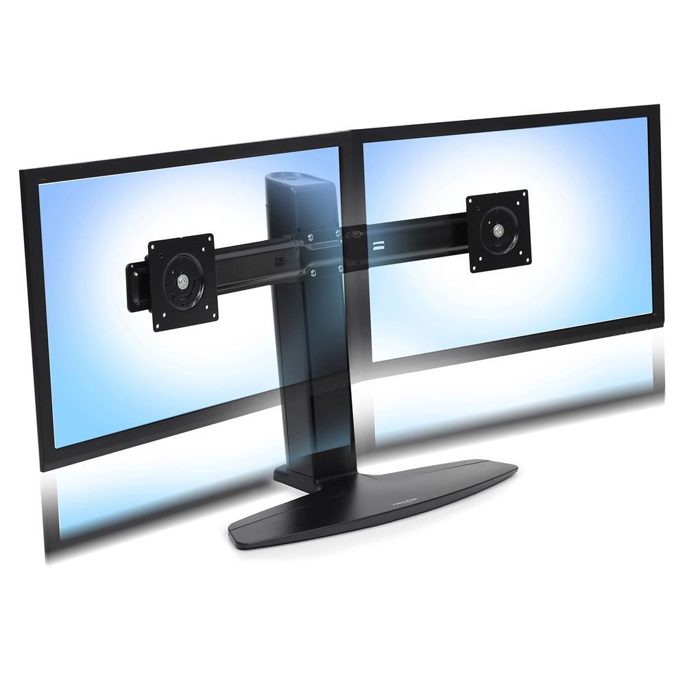 Ergotron Neo-Flex Dual Lift Standfuß für zwei Monitore bis 60,96 cm 24 Zoll schwarz 33-396-085
