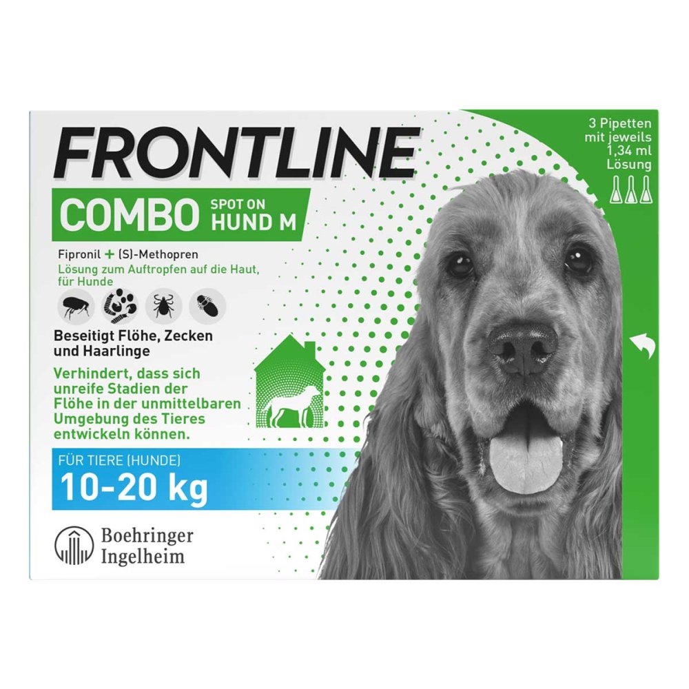 Boehringer Ingelheim VETMEDICA GmbH FRONTLINE COMBO Hund & Heim gegen Zecken Flöhe Larven 10-20 kg 17558597