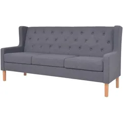 vidaXL 3-tlg. Sofa-Set Stoff Grau