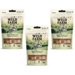 WILD FARM Sandwich-Häppchen mit Lachs 3x50g Leckerbissen für Katzen