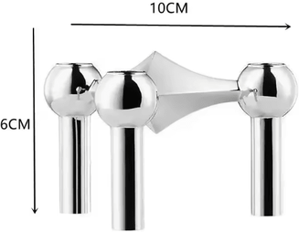 Inspire Essentials MoleCandle Nordic Metal Candle Holder 1pcs Silver