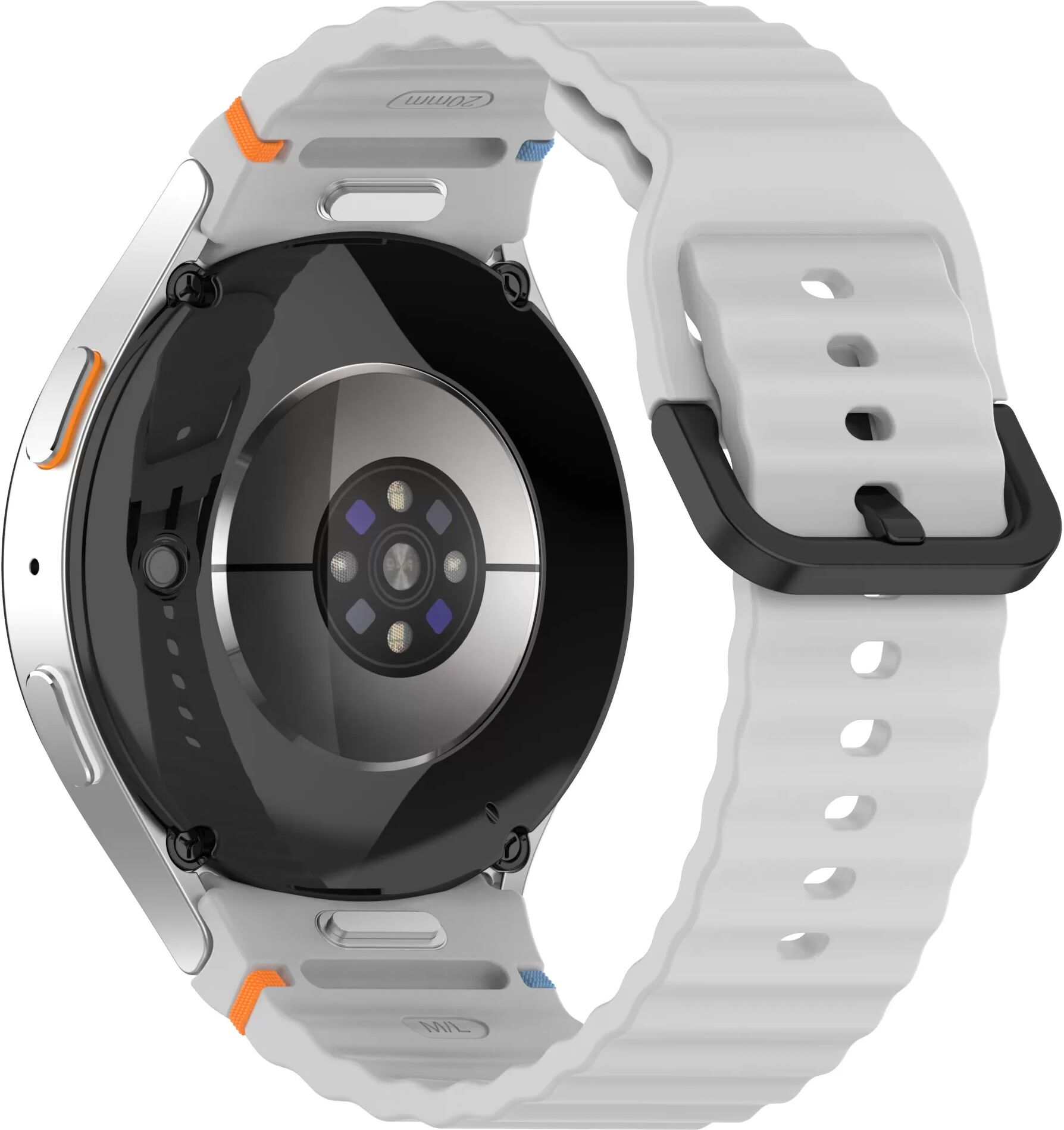 INF Silikonarmband für Samsung Watch 7 - Sportliches Ersatzarmband Hellgrau