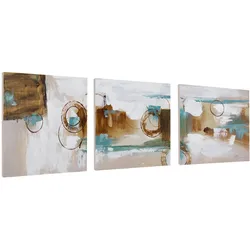 LEINWANDBILD 3-TEILIG Beige 120/40 cm