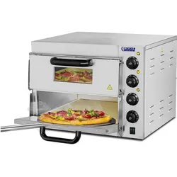 Royal Catering Elektro-Pizzaofen - 1+1 x 40 cm - 2 Kammern - 3000 W - 230 V - manuell -