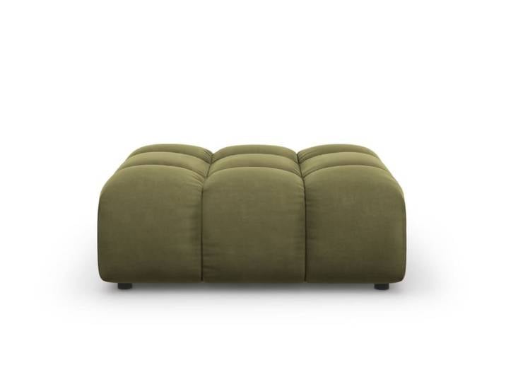Pouf en velours vert clair