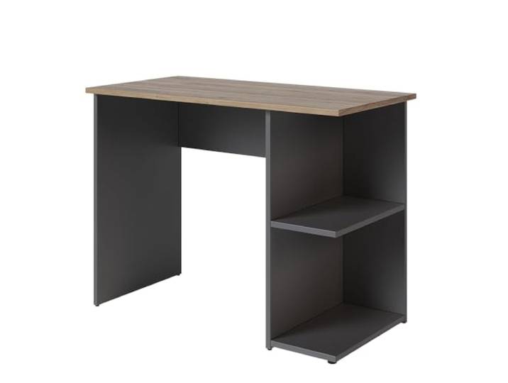 Vicco Schreibtisch Simple, Anthrazit, 100 x 50 cm mit zwei Ablagen zur organisierten Aufbewahrung