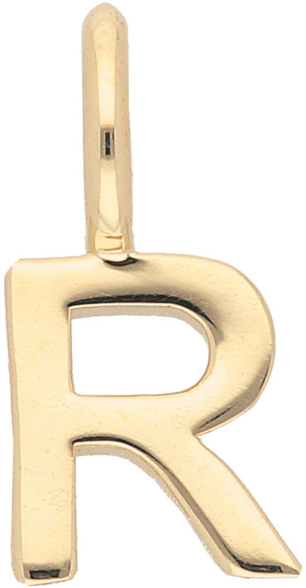 Buchstabenanhänger ADELIA´S "Buchstabenanhänger R 333 Gold ( 8K )", gold, Schmuckanhänger, Damen, R, Gold, Goldanhänger Buchstabe R