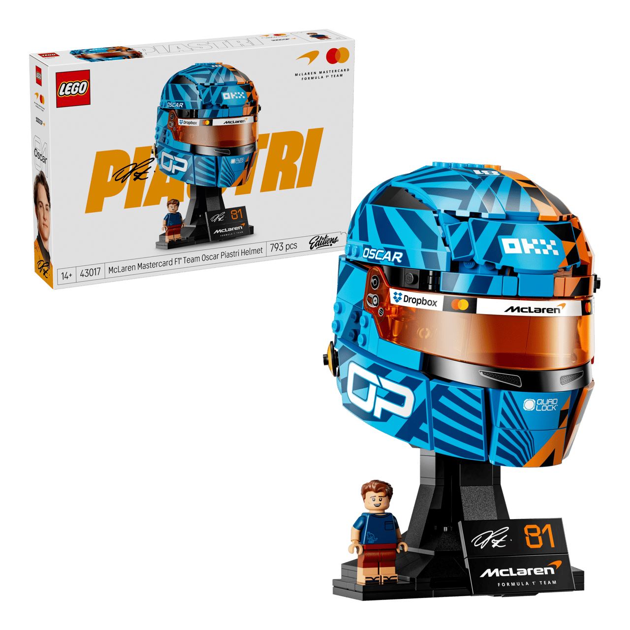 LEGO Icons 43017 Editions McLaren Mastercard F1 Team Oscar Piastri Helm