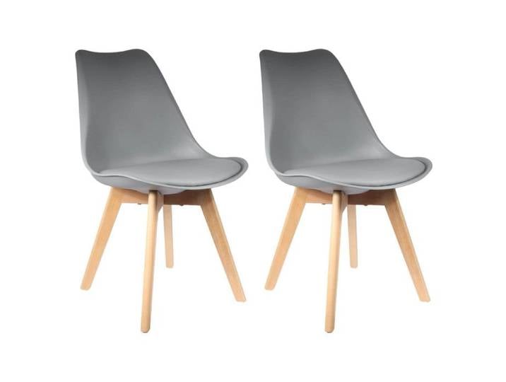 MEDALINE - Lot de 2 Chaises Scandinaves Grises