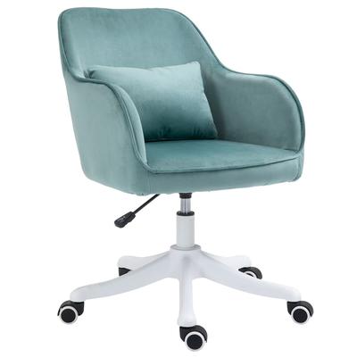 STILVORA Bürostuhl Drehstuhl mit Vibrationsmassage Lendenkissen Armlehnen höhenverstellbar 70x57x86 cm Grün Samtoptik ergonomisch