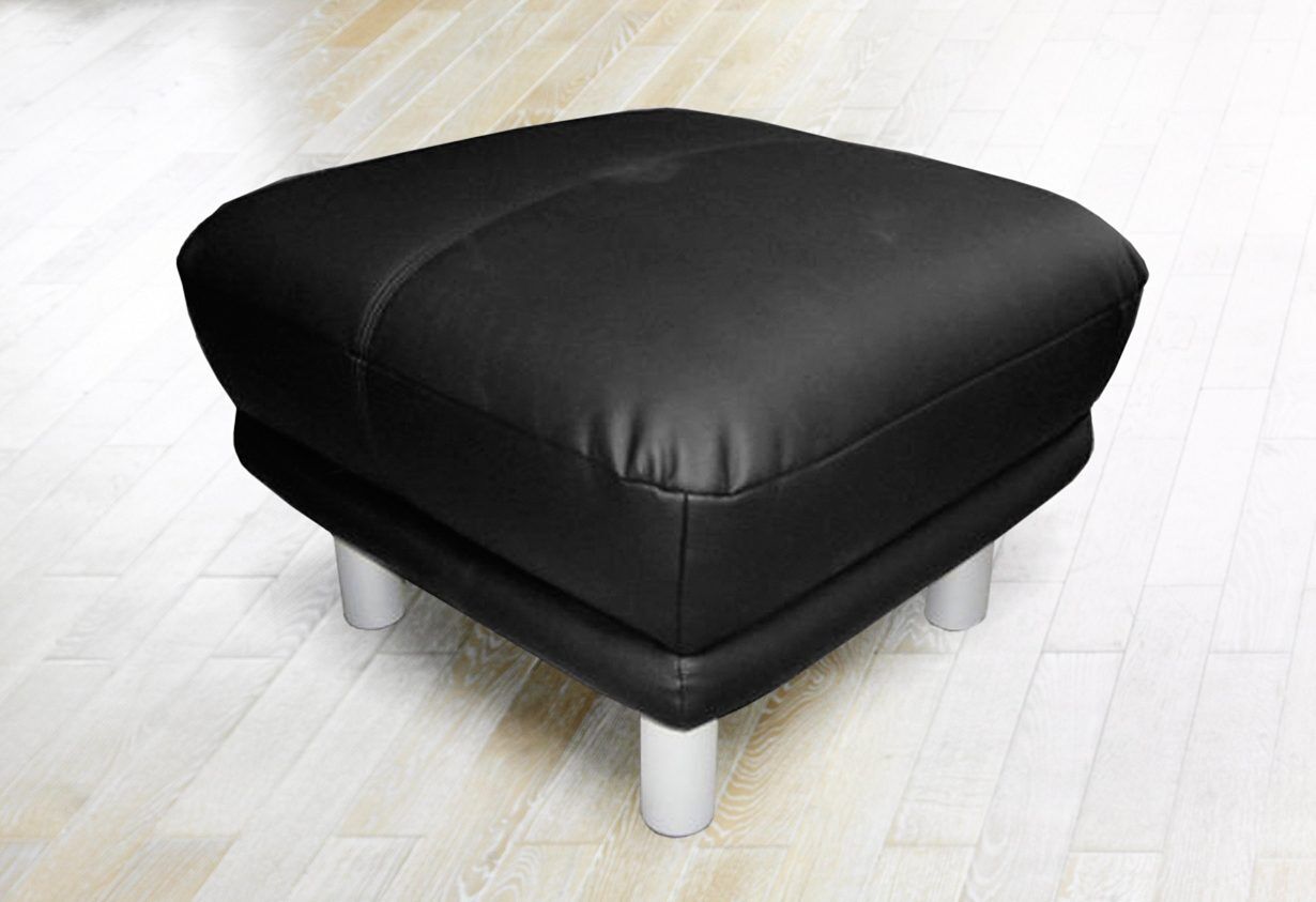 Hocker TRENDMANUFAKTUR "Cecilia, bequem und elegant", schwarz, B:66cm H:44cm T:66cm, NaturLEDER (echtes Rindsleder);Luxus-Microfaser ALCAZAR (100% Polyester);NaturLEDER: Bitte beachten Sie, dass Lederbezüge mehr Nähte aufweisen als Stoffbezüge.;Kunstleder