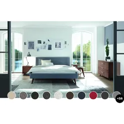 Hasena »Sole 18/4 Seiten« Bettrahmen gepolstert 180x220 cm / Ranch jeans