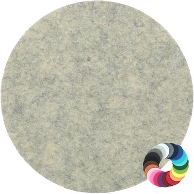 BIASTO - Premium Filz Untersetzer - rund 10cm - Farbe: muschel-meliert (HF042). Design Glas-Untersetzer für Getränke, Tisch, Bar, Tasse, Vase