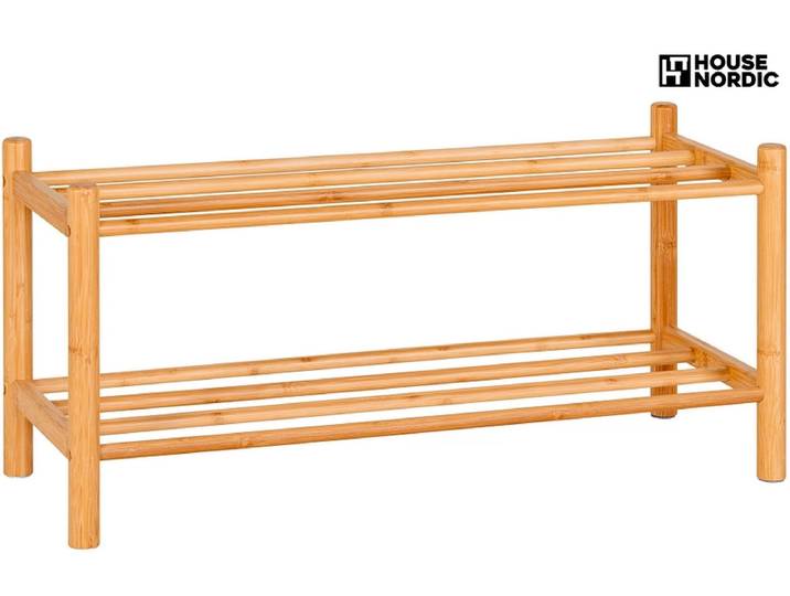 Schuhablage HOUSE NORDIC MANAUS 6 Paar Schuhe natürliches holz
