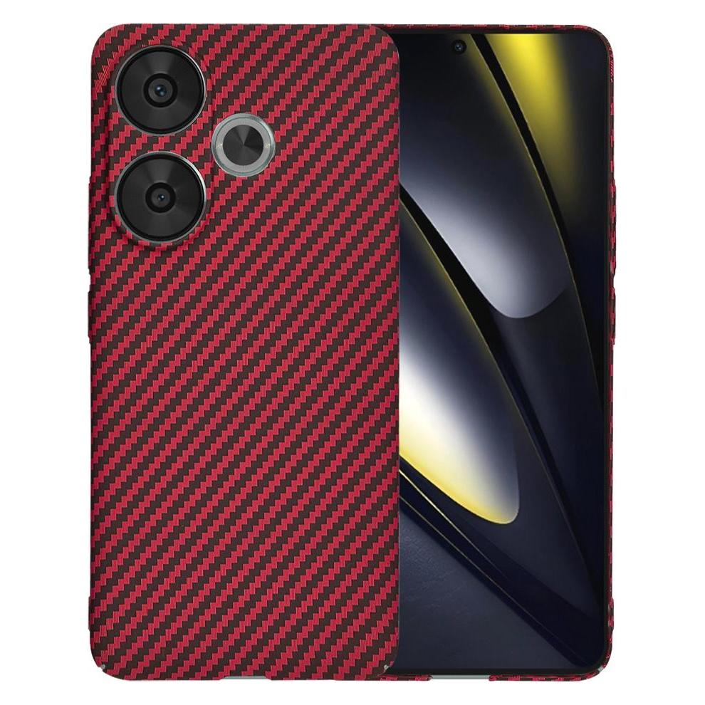 Techsuit - Carbonite FiberShell - Xiaomi Poco F6 - Red (Xiaomi Poco F6) (56357117)