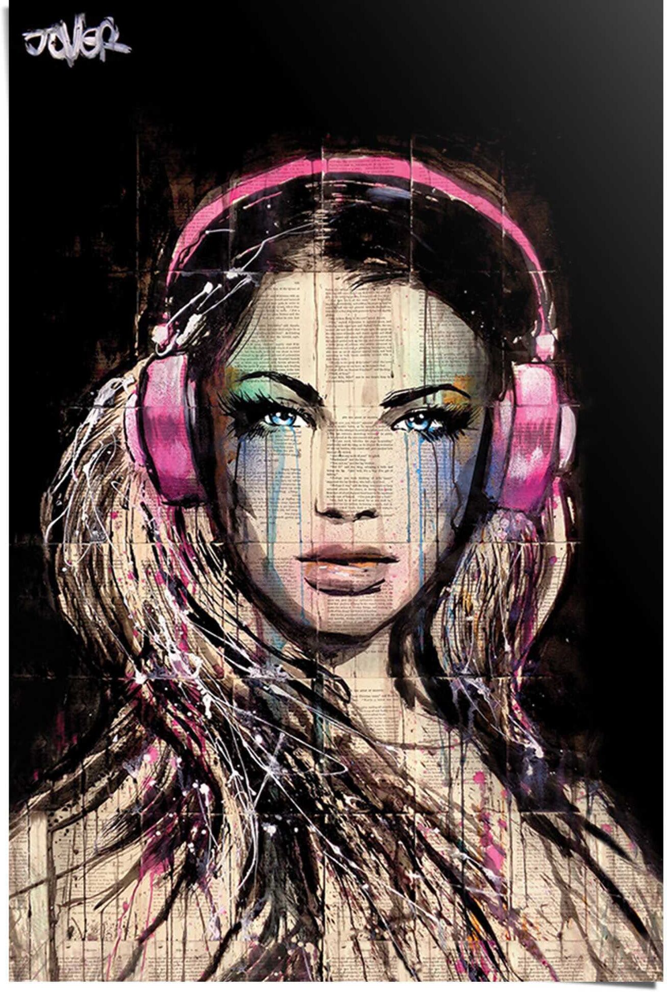 Reinders! Poster REINDERS "DJ Girl Loui Jover", bunt (farbe bild(er): mehrfarbig), B:61cm H:91,5cm, Papier, Bilder, Poster