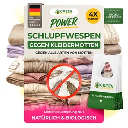 Green Guardia Schlupfwespen gegen Kleidermotten: 1x Lieferung zur Ergänzung / 4