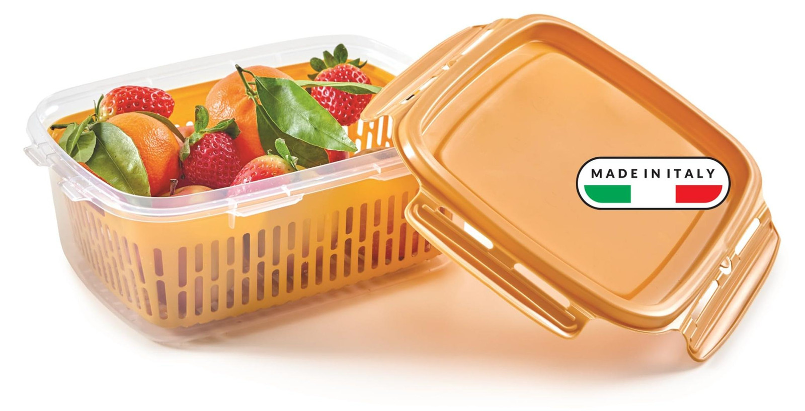 Snips Veggie SnipsLock set van 4 rechthoekige opbergdozen van 1,80 liter met afneembare binnenbak