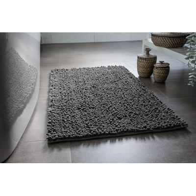Badematte WECON HOME BASICS "Benno", grau, H:22mm, Polyester, Badematten, Badematte, waschbar, rutschfest, sehr weich, strapazierfähig, Chenille, robust