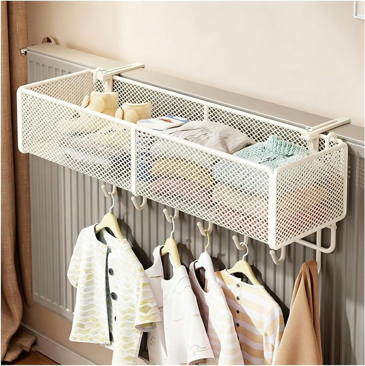 Wit Radiator Droogrek met Geperforeerd Ventilatieontwerp - 45 cm