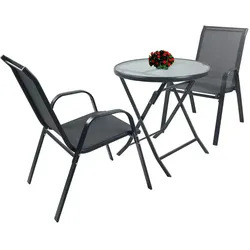 Gartenmöbel-Set   ¦ schwarz ¦ Maße (cm): B: 70 H: 89