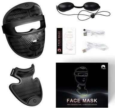 Uplift Picks LED Face And Neck Mask With 7 Color Red Light Therapy black