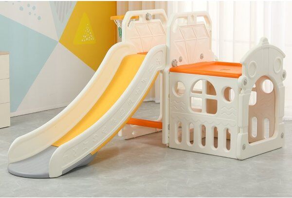 Kids Zone Aktivitets Rutsjebane Med Basket & Hule