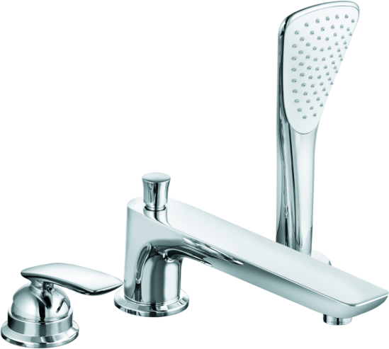 Kludi Balance 3-Loch Wannenarmatur 524470575 chrom, mit versenkbarer Handbrause