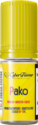Cyber Flavour Pako Aroma Concentrato 10ml Tabacco Cocco Biscotto