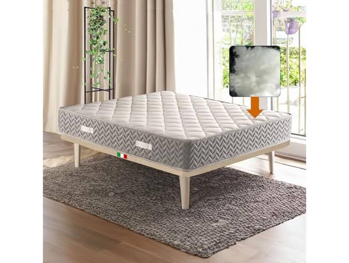 Comfy Line Matratze für Einzelbett, 110 x 200 cm, mit neuer Komfort-Technologie, orthopädische Matratze, 20 cm hoch, gegen Rückenschmerzen, antiallergisch und milbendicht, Modell Elisir