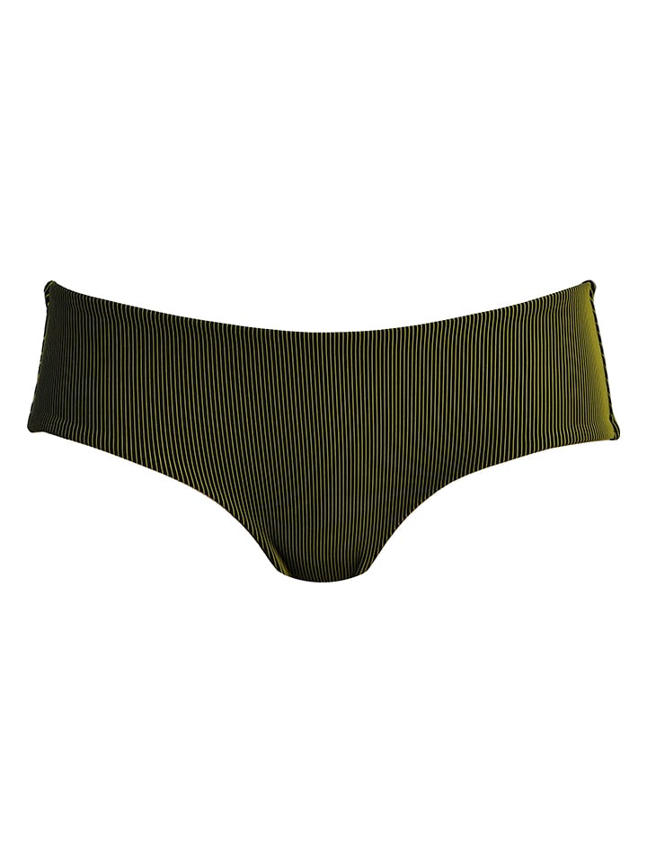 Naturana Bikini-Hose in Schwarz/ Gelb - 42