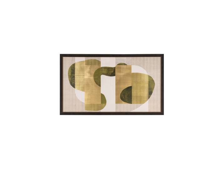 Design Wandbild „Joylin“ mit Echtlederrahmen Grün Richmond Interiors