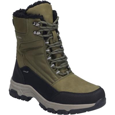Stiefel JOSEF SEIBEL "Davos 52, schwarz-oliv", Damen, Gr. 38, schwarz (schwarz, oliv), Obermaterial: 100% Synthetik synthetic., Schuhe Stiefel