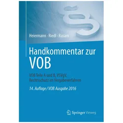 Handkommentar zur VOB, Fachbücher von Johann Kuffer, Andrea Kullack, Wolfgang Heiermann, Erfried Schüttpelz, Lutz Mansfeld, Josef Bauer, Alexander Herrmann, Andreas Holz, Alexander Petersen, Roman Weifenbach
