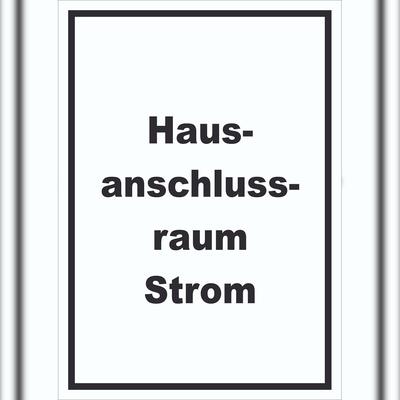HB-Druck Hausanschlussraum Strom Schild mit Text HAR hochkant A1 (594x841mm)