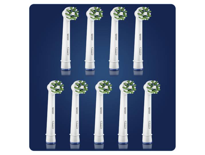 Oral-b Crossaction 80339536 Tête De Brosses 9 Pièce(s) Blanc