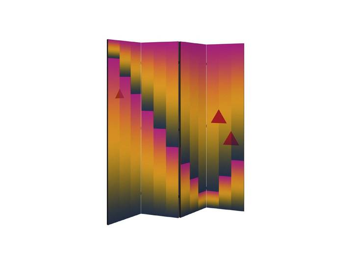 SPACEREBELS Paravent GOLDEN FADE (1 St), Raumteiler mit 4 Paneelen, einseitig bedruckt, 152 x 168 cm