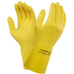 Chemikalien Schutzhandschuhe Ansell Ecohands® Plus gelb in L Gr. 8, Extradünner Handschuh für exzellente Tastsensibilität