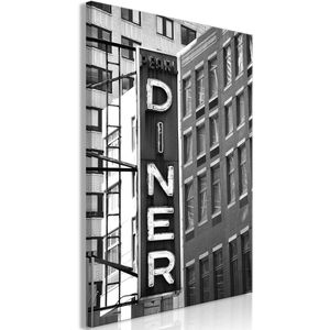 Artgeist Wandbild New York Diner, Leinwand, Hochformat, 40 x 60 cm