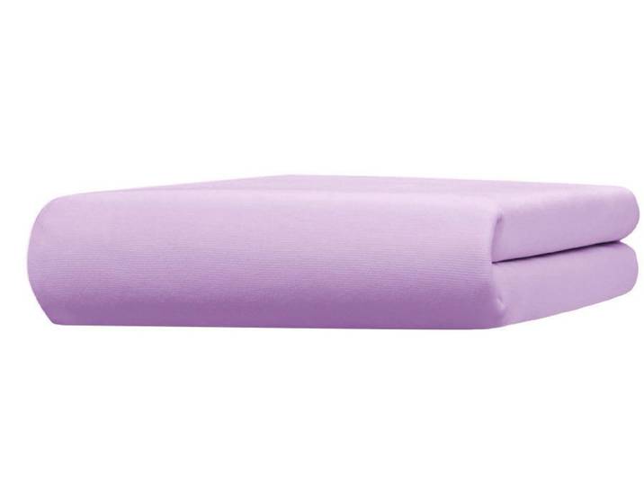 Edel-Jersey-Spannbetttuch von Bellana, Lavendel, Größe 138 (1x 180–200/ 200 cm), Edel-Jersey Exclusiv