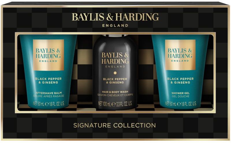 Baylis & Harding Black Pepper & Ginseng gift set for face, body and hair M