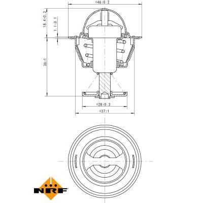 NRF Thermostat, Kühlmittel 725109 für Peugeot Citroën LADA NISSAN ROVER