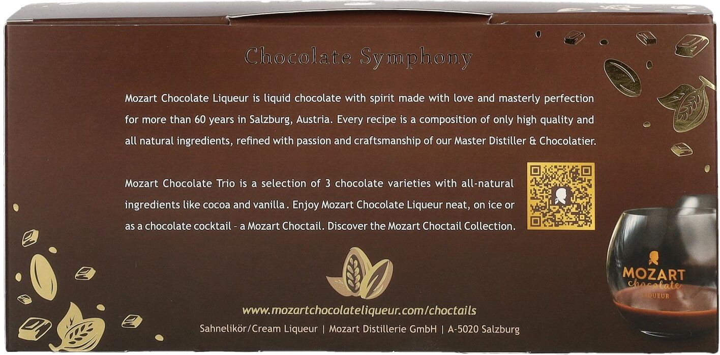 Mozart Liköre Mozart Chocolate Symphony Sahnelikör Trio Set 16,3% Vol. 3x0,05l